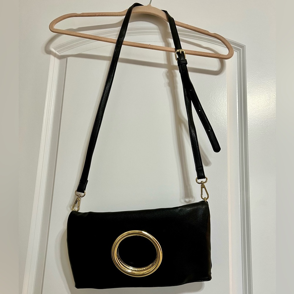 Black and Gold Crossbody